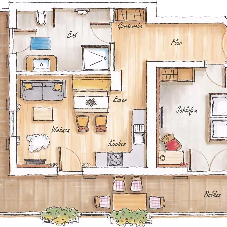 Апартаменты Gaestehaus Anfanglehen Рамзау
